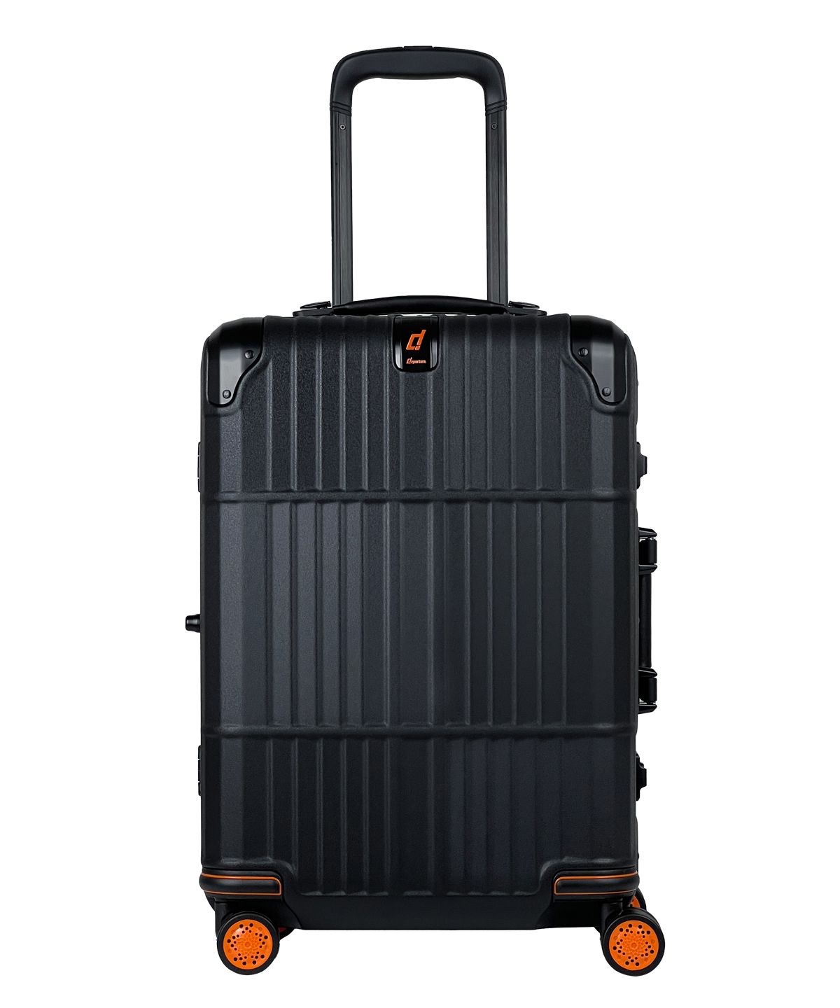 《登峰造極細鋁框 橘框煞車箱》行李箱-21吋 黑色電子紋
