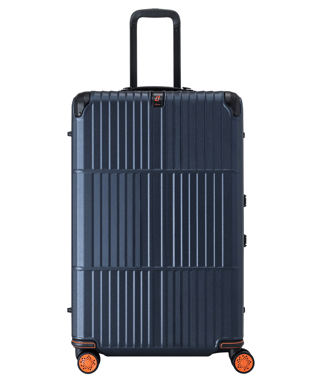 《登峰造極細鋁框 橘框煞車箱》行李箱-30吋 深藍電子紋