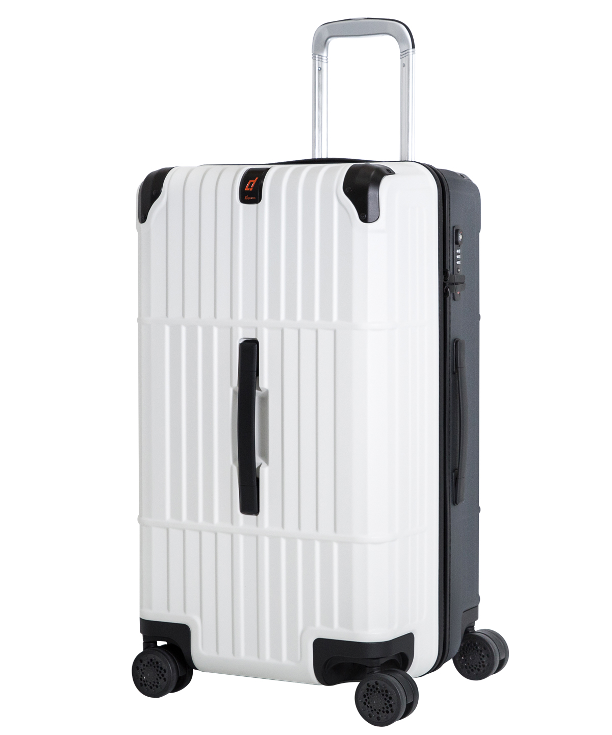 《雙色異形拉鍊箱》行李箱-27吋 白色+復古灰