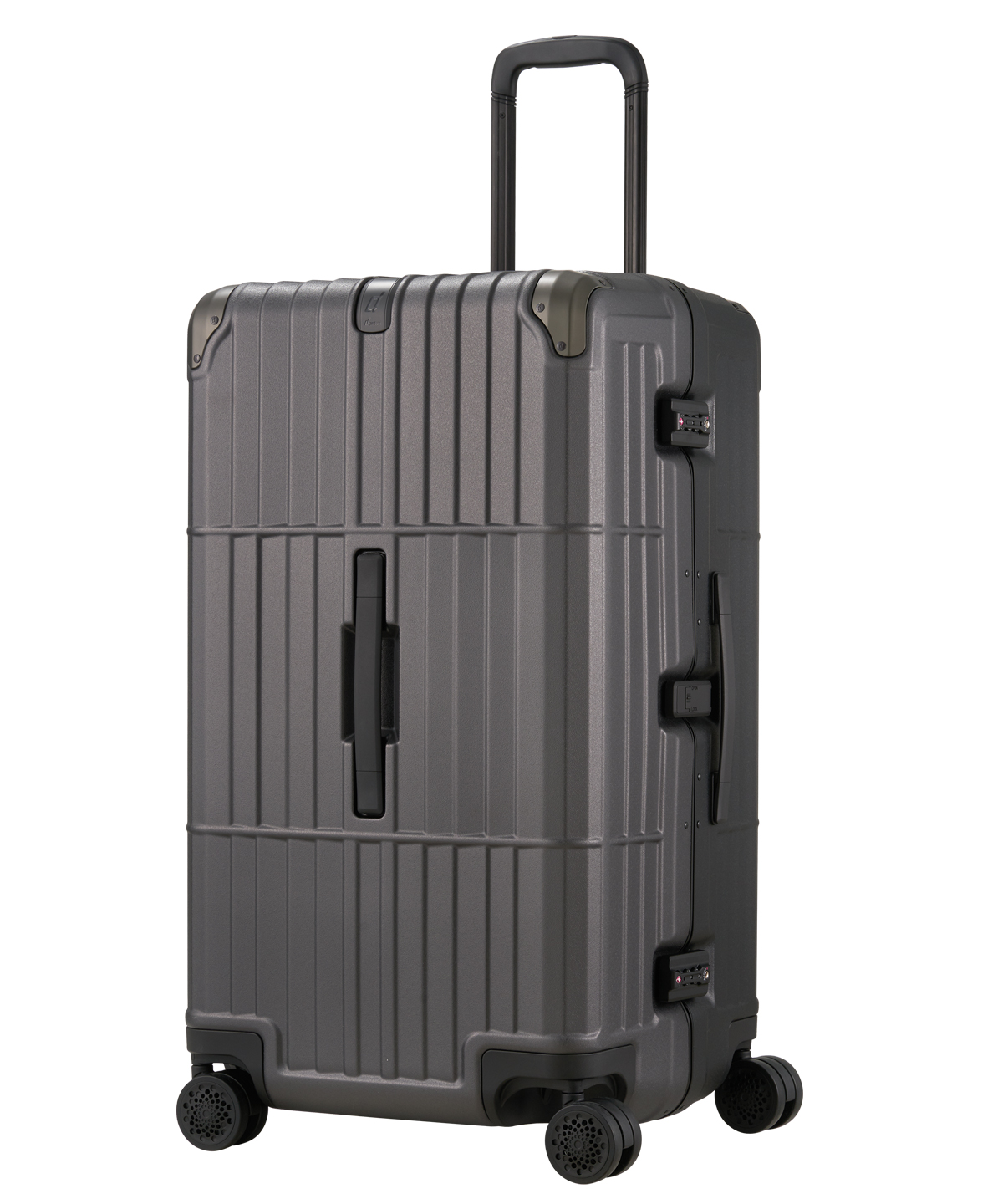 《雙色異形鋁框箱》行李箱-29吋 黑色+灰色