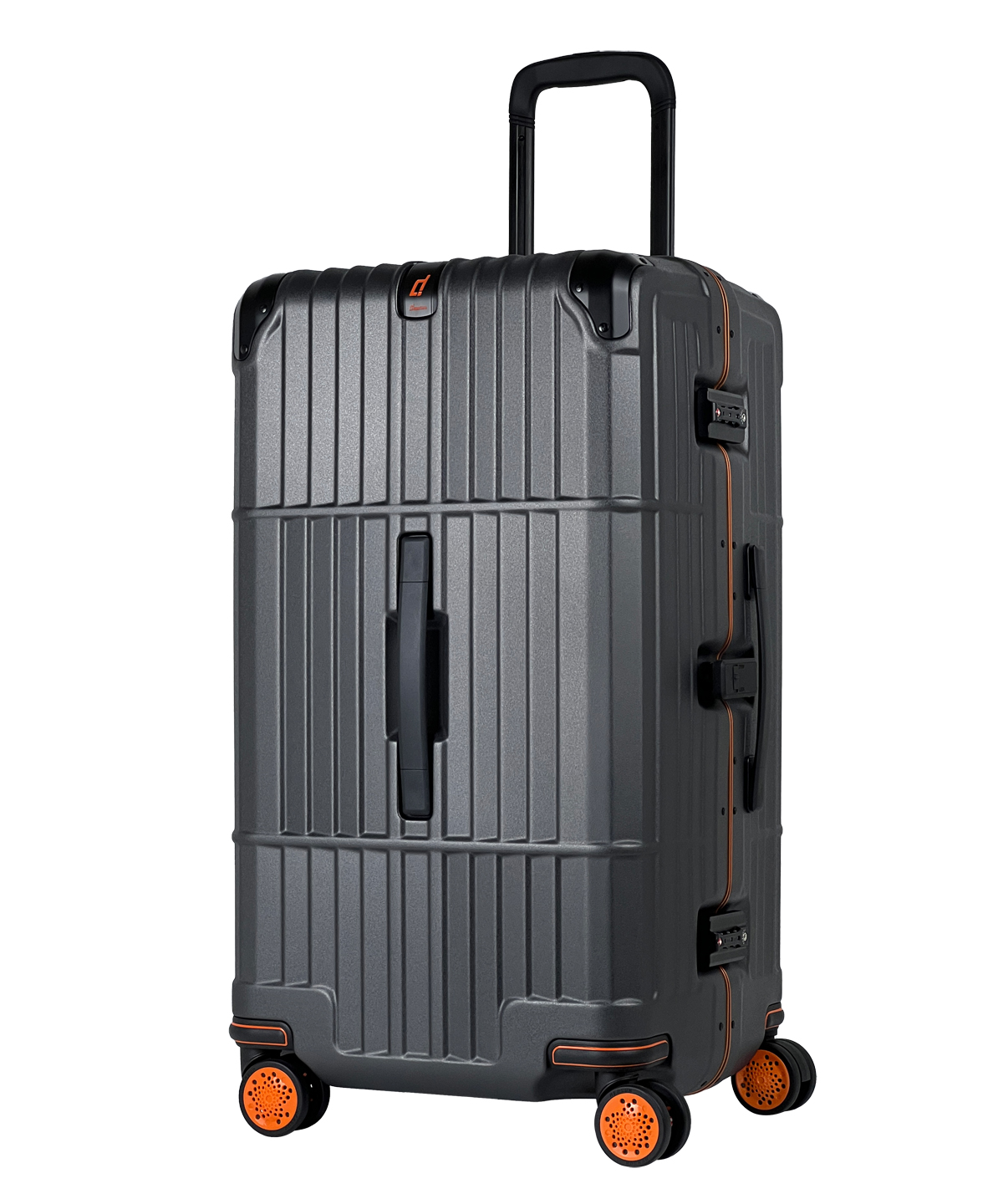 《煞車款 異形鋁框箱》行李箱-27吋 鐵灰電子紋