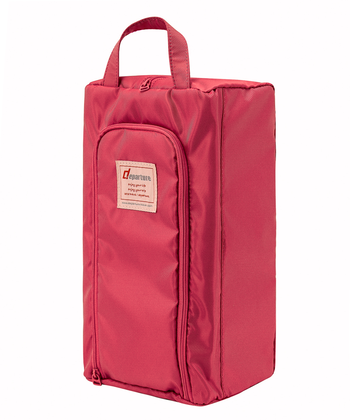 《旅行配件》雙面收納鞋袋-梅紅