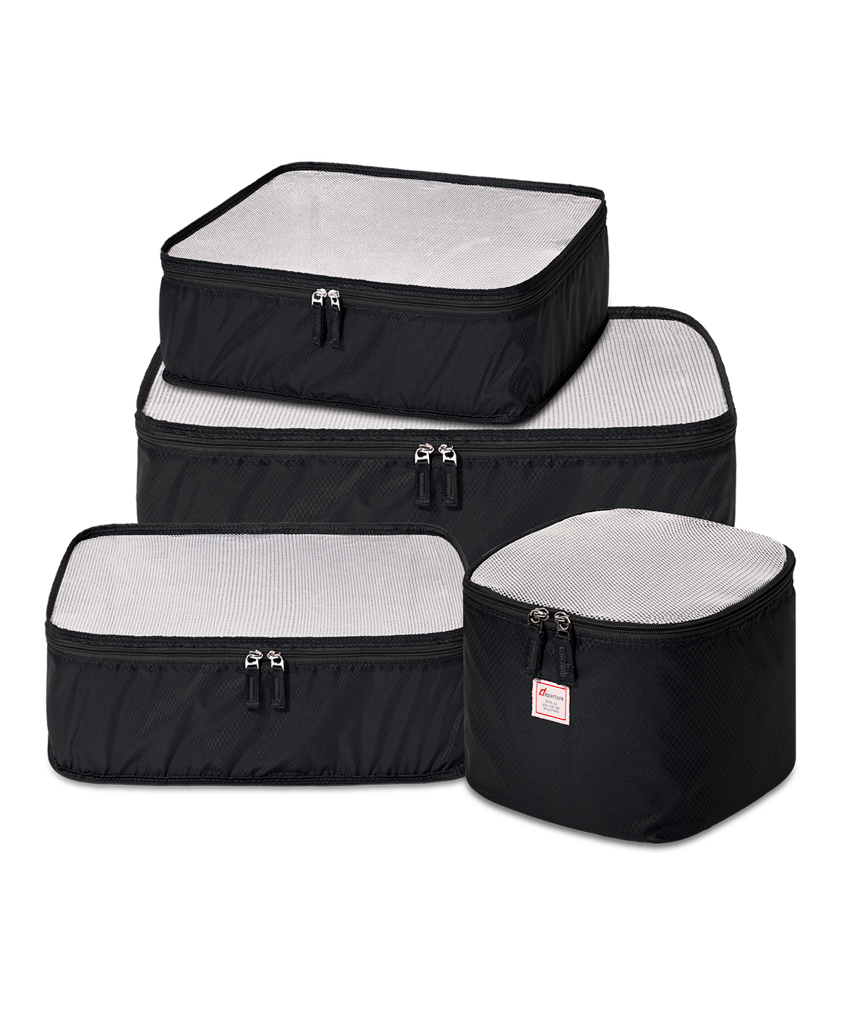 《旅行配件》旅行收納四件套組-黑色